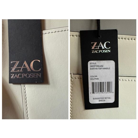 ZAC Zac Posen Eartha Colorblock Leather Top Handle Crossbody Bag NWT - Picture 9 of 11